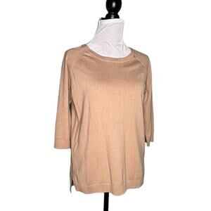 EMME Marella Half Sleeve Sweater Beige Size Medium